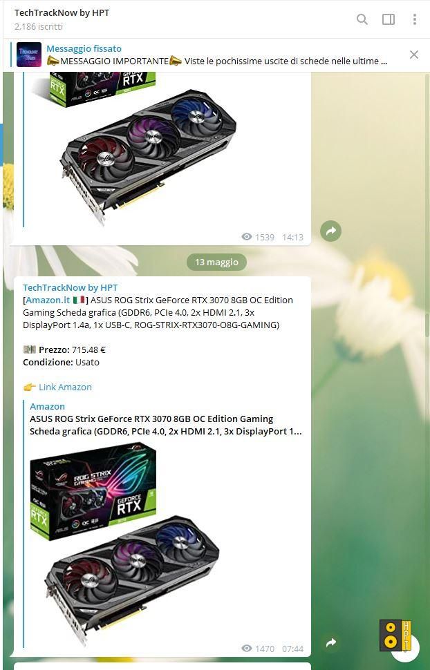 TechTrackNow - BOT Telegram per PS5 e schede video RTX 3000 - RX 6000